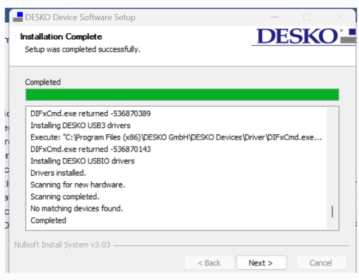 Installation Complete