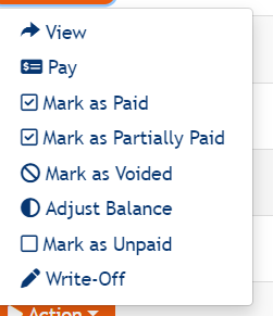 Partially Paid Offline Actions